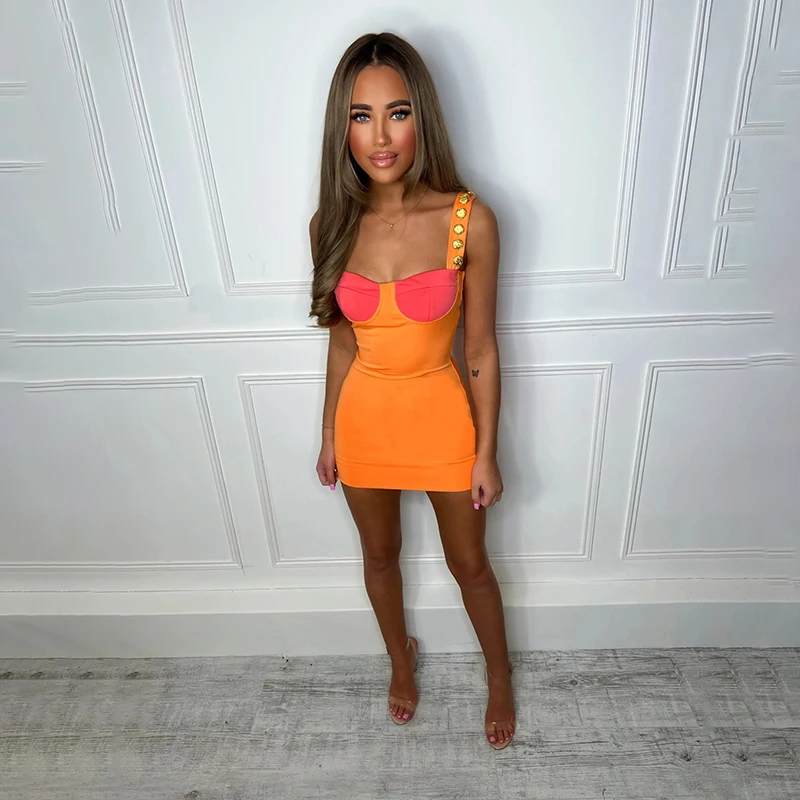 Летние платья Fandy Lokar на бретелях модное женское платье с металлическими