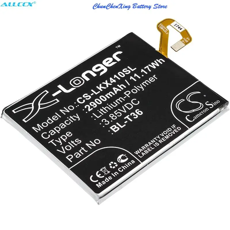 Аккумулятор Cameron Sino 2900 мАч BL-T36 для LG Harmony 2 K10 2018 K11-2018 K30 K11+ L413DL X410 X410E X410L X410S X410X