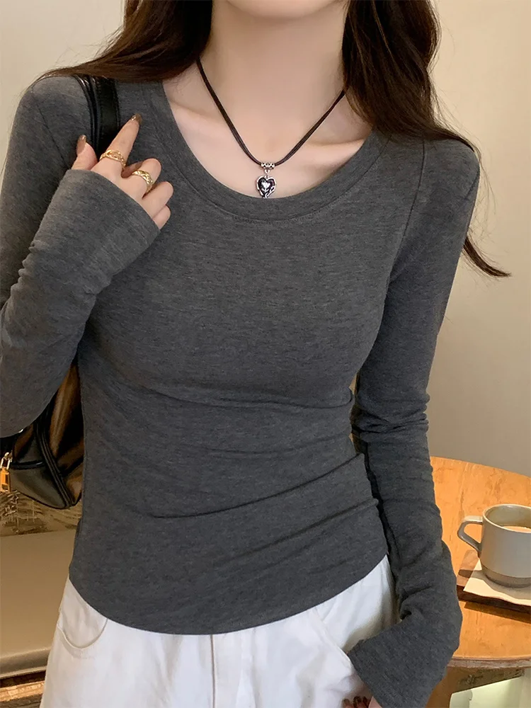 Серая рубашка с шлифовальным дном на флисовой подкладке. Женская внутренняя