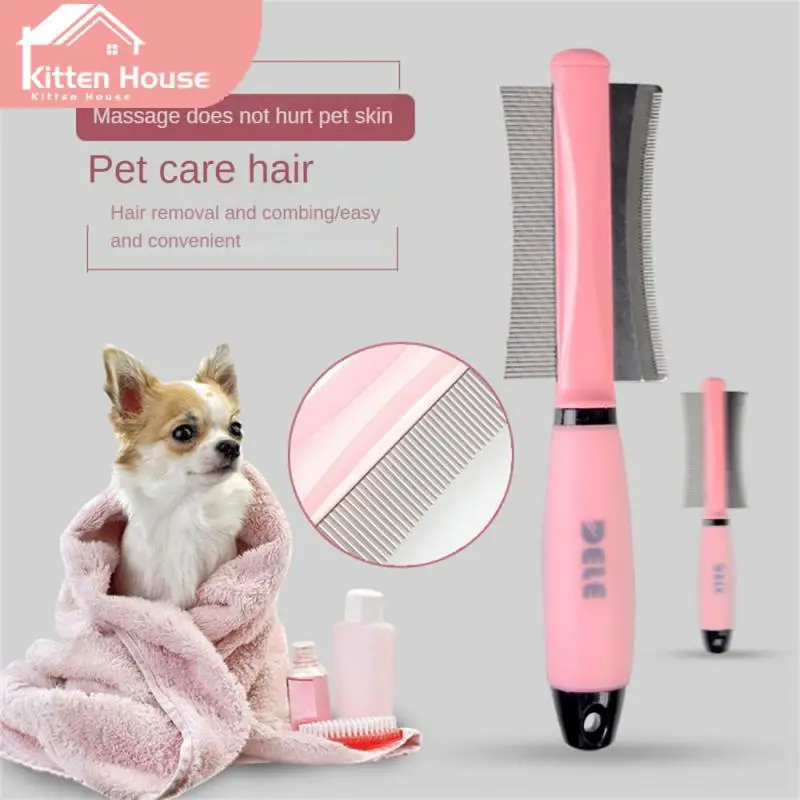 

Длинная небольшая расческа для удаления волос Двусторонняя двухцелевая расческа для удаления шерсти домашних животных для кошек и собак аксессуары для домашних животных инструмент для ухода