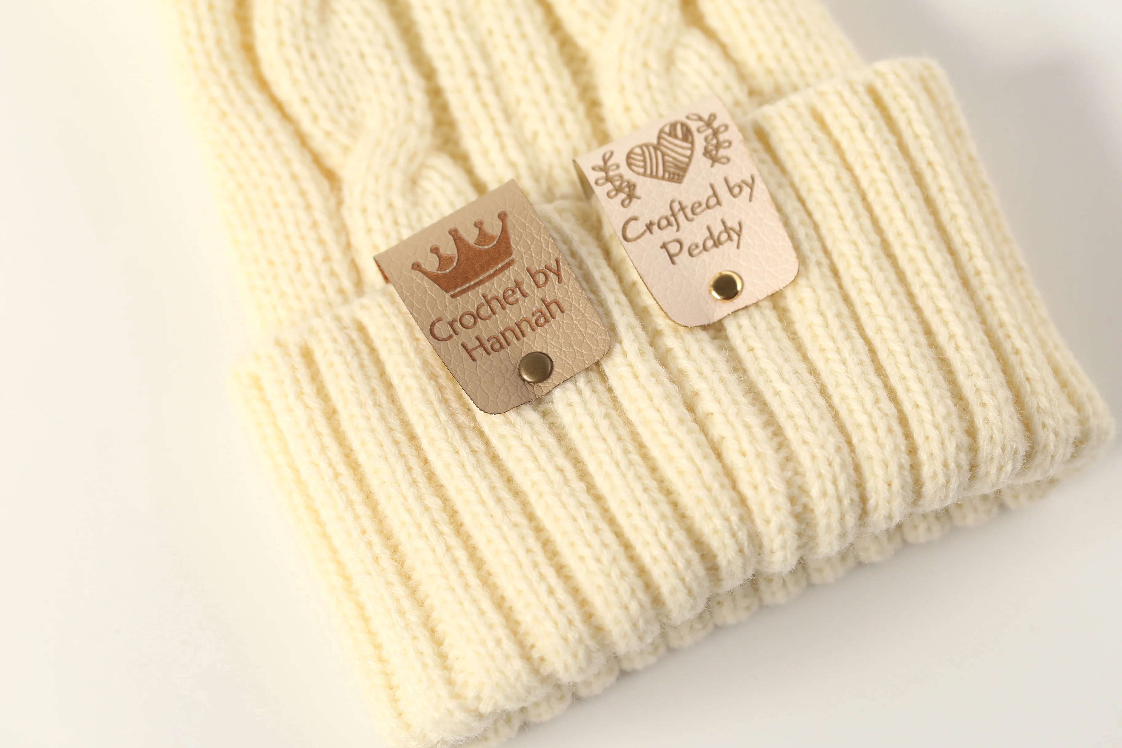 Именные кожаные бирки на заказ Бирки На Заказ вязаные этикетки для вязаных шляп