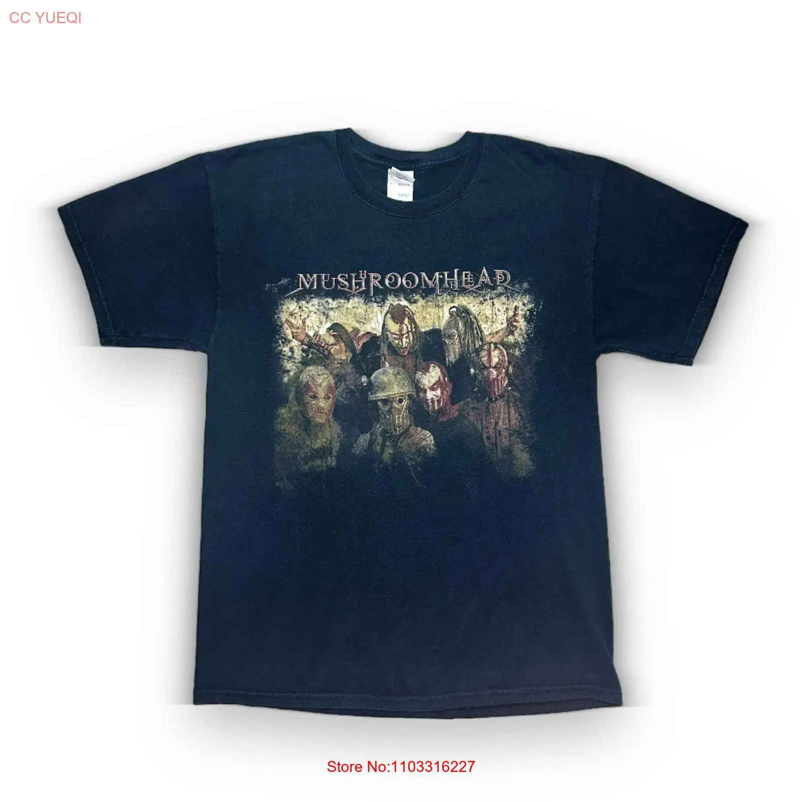 Винтажная футболка Y2K Rare Mushroomhead Band с двусторонним рисунком ужасов Nu Metal