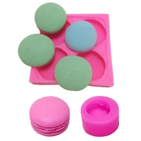 4 grid macaron 3d silicone hamburger candle mould scented soap mold handmade molds plaster resin clay making home decoration