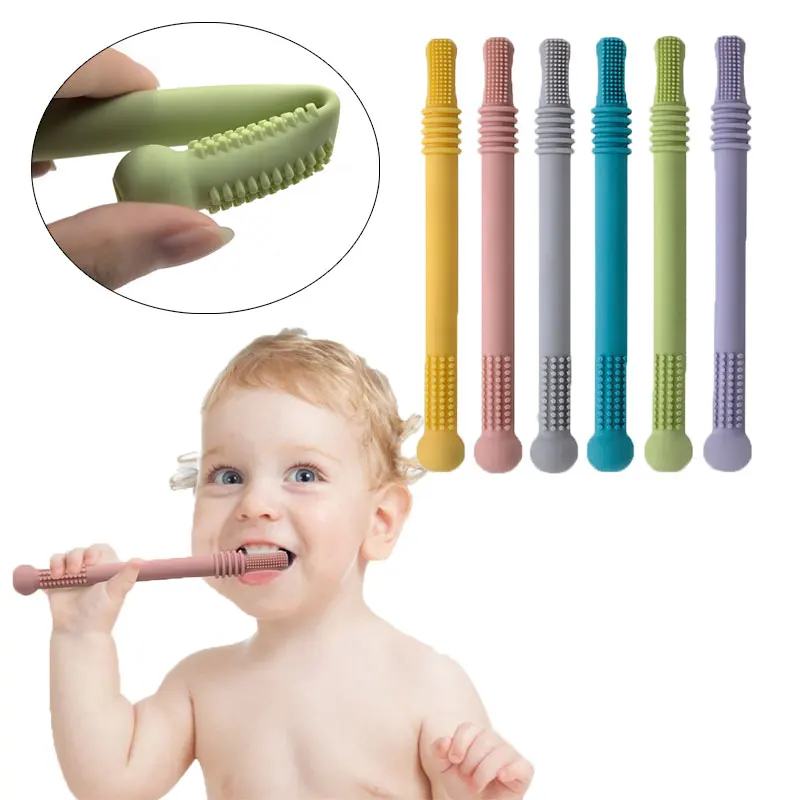 

Детская молярная палочка из пищевого силикона, детский прорезыватель, не содержит Бисфенол А, детские игрушки для прорезывания зубов, Детск...