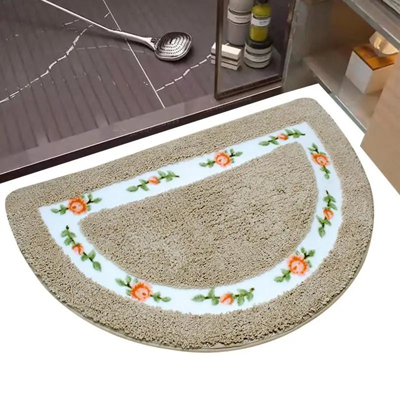 

Розовые коврики для ванной, красивые коврики для ванной с цветком розы, нескользящий дверной коврик, кухонный коврик, мягкие коврики для ванной комнаты, розовый цветочный ковер для гостиной