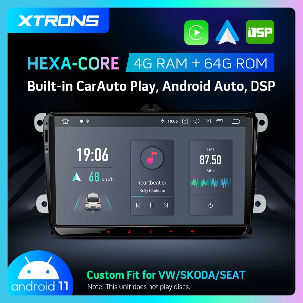 Автомобильная магнитола XTRONS мультимедийный плеер на Android 11 с 9 &quotэкраном со