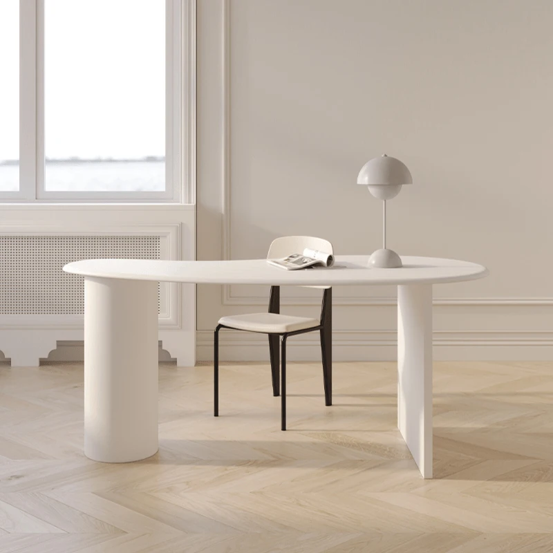 

Italian minimalist desk study desk office desk writing desk special-shaped Nordic simple solid wood computer desk
