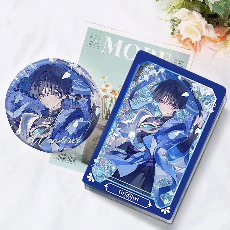 Аниме Genshin Impact Wanderer Значок Scaramouche Акрил Quicand Маджонг Фигурки героев Украшение