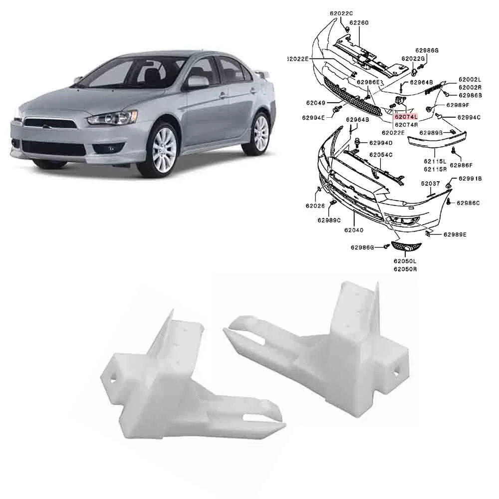 

1 или 2 шт. опора решетки для Lancer CY CX CZ 2007-2015 6400A851 Кронштейн переднего бампера для EVO Hatchback Бампер Connect L или R