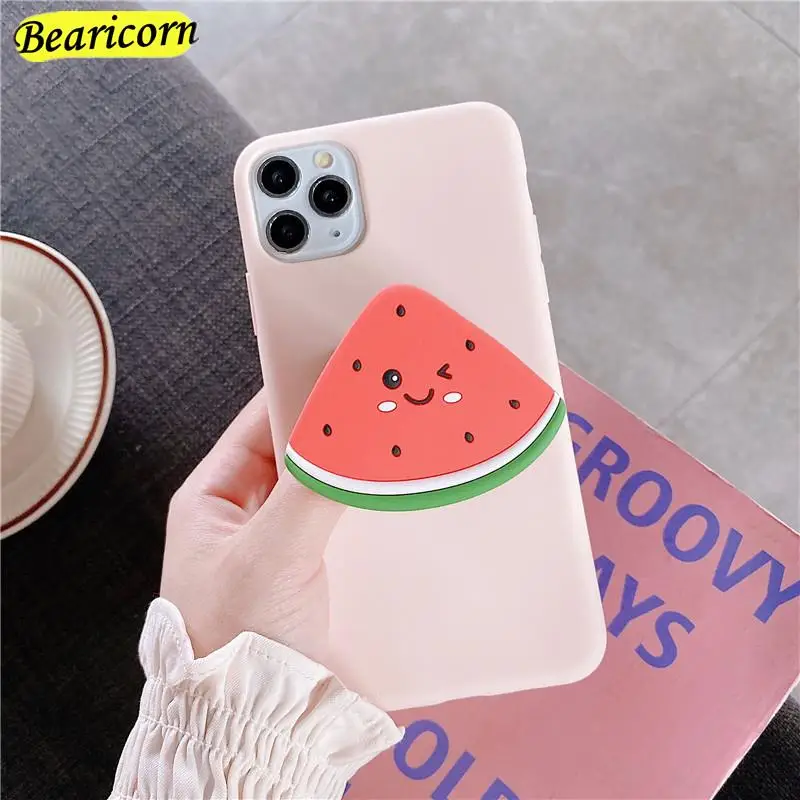 Мультяшный Чехол-держатель для телефона iPhone 14 13 12 mini 11 Pro Max 6 6s 7 8 Plus X Xs XR авокадо