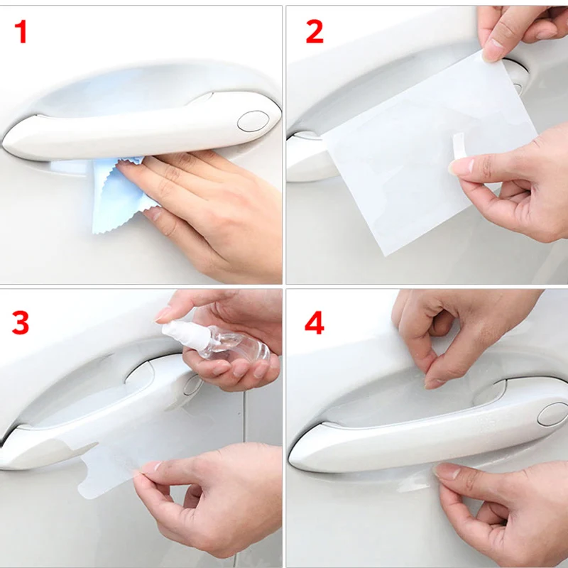 8 шт. автомобильные наклейки на дверные ручки