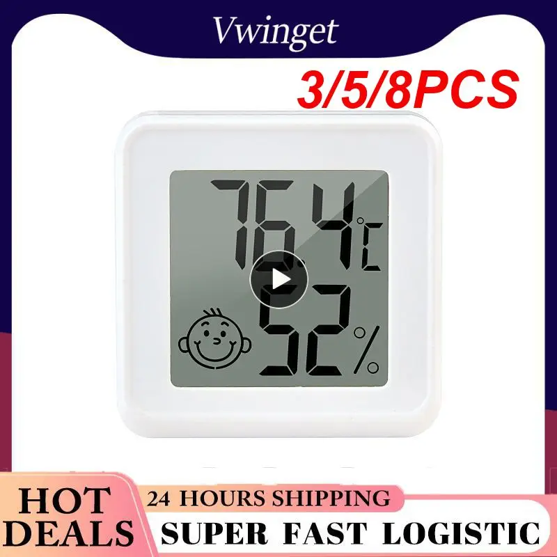 

3/5/8PCS Hygrometer Household Thermohygrometer Meter Indoor Gauge Weather Station Sensor Meter Smart Home Portable