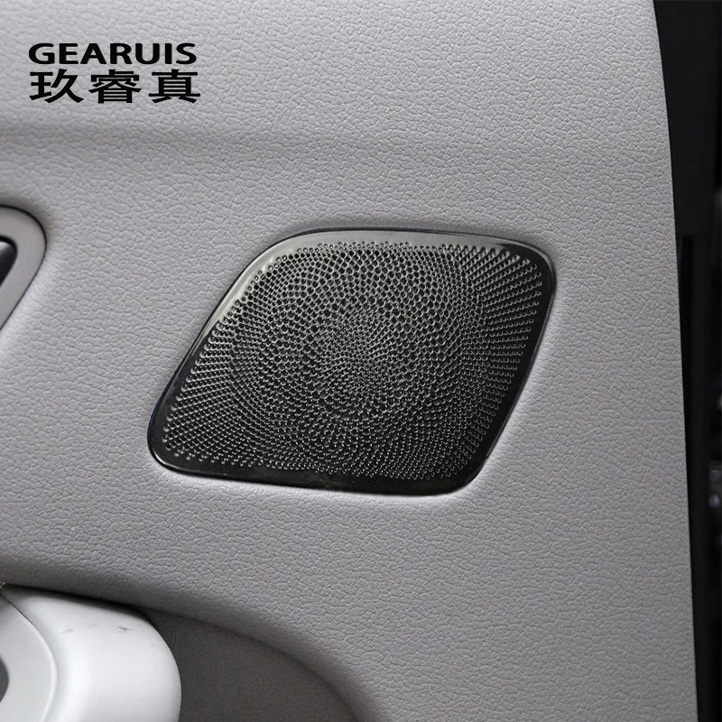 For Audi A4 B8 2009-2016 Car Rear Armrest Handle Cover Loudspeaker Panel Stereo Audio Speaker Sticker Trim Black Accessories