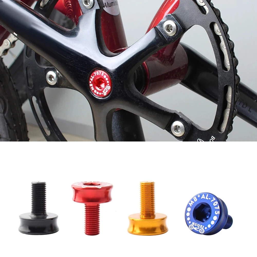 

MTB 2pcs M8 Waterproof Aluminum Alloy Square hole Crank Screws Bottom Bracket Screw Bottom Bracket Bolts Crankset Screw