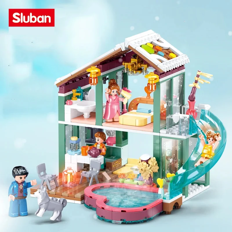 Конструктор детский Лыжная курорт от Sluban Детский конструктор для отдыха на