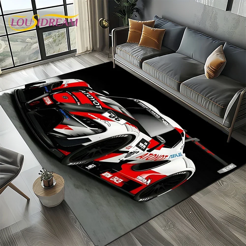 Фото Коврик-дорожка HD Racing Car T-TOYOTA Supra для дома, гостиной, спальни, дивана, декоративный коврик для мотоцикла, детский напольный коврик №3