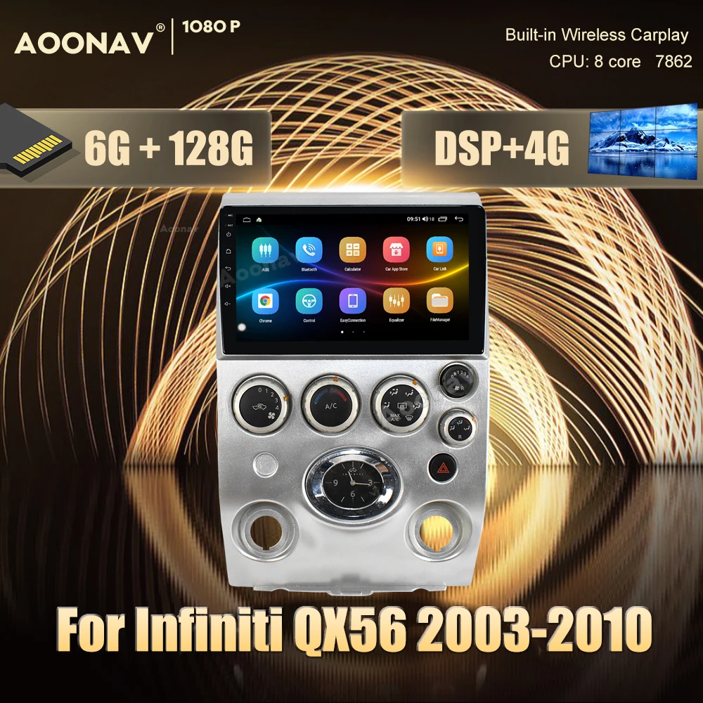 

Автомагнитола 2 din на Android 10,0 для Infiniti QX56 2007-2010, автомобильное стерео радио, GPS-навигатор, головное устройство для видео, аудио, радио