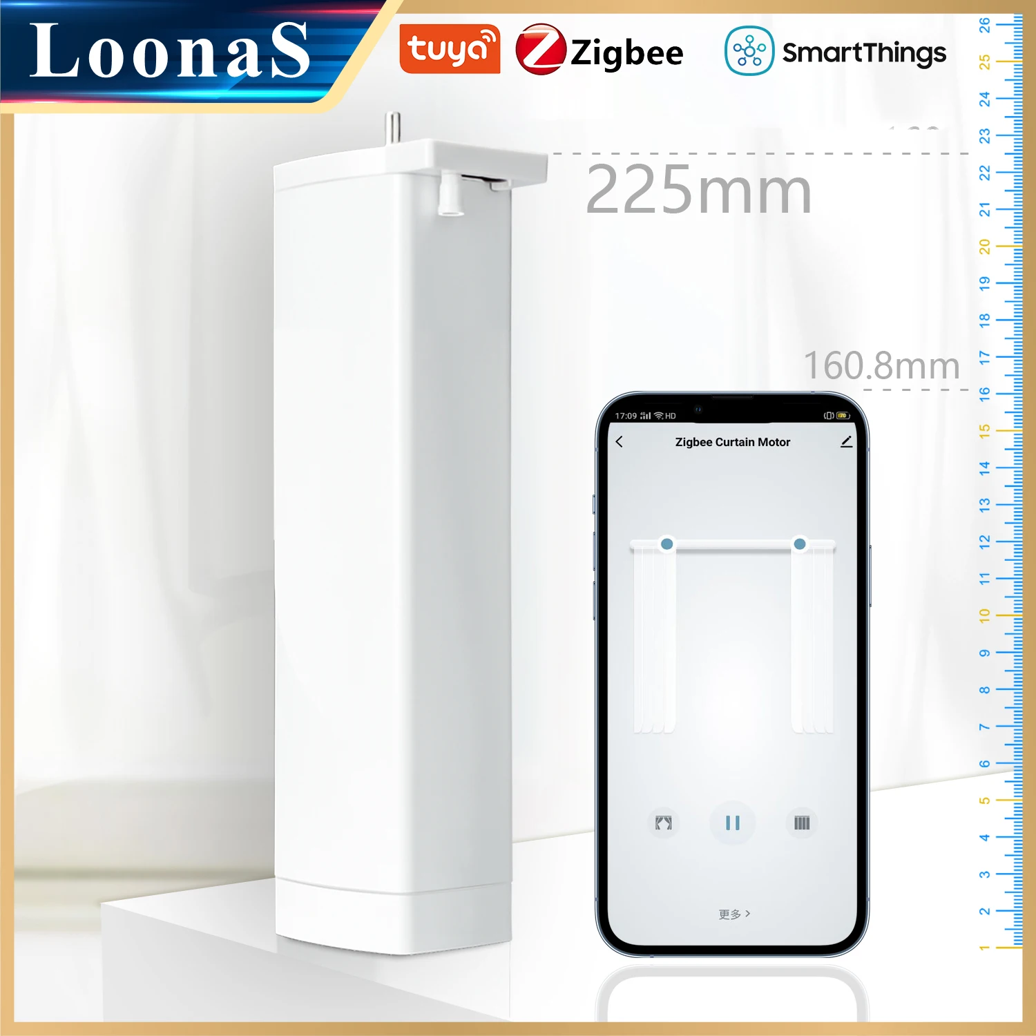 

LoonaS Электропривод для штор Tuya Zigbee