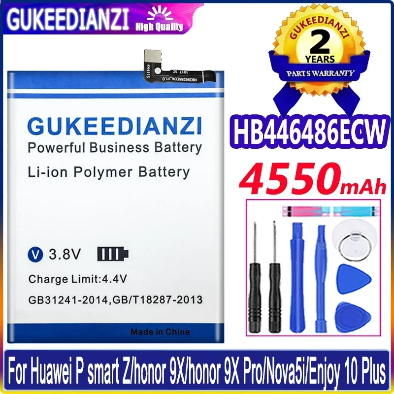 GUKEEDIANZI Аккумулятор HB 446486 ECW 4550 мАч для Huawei P20 lite (2019)/P smart Z/для Honor 9X Pro/Nova5i/Enjoy 10 Plus
