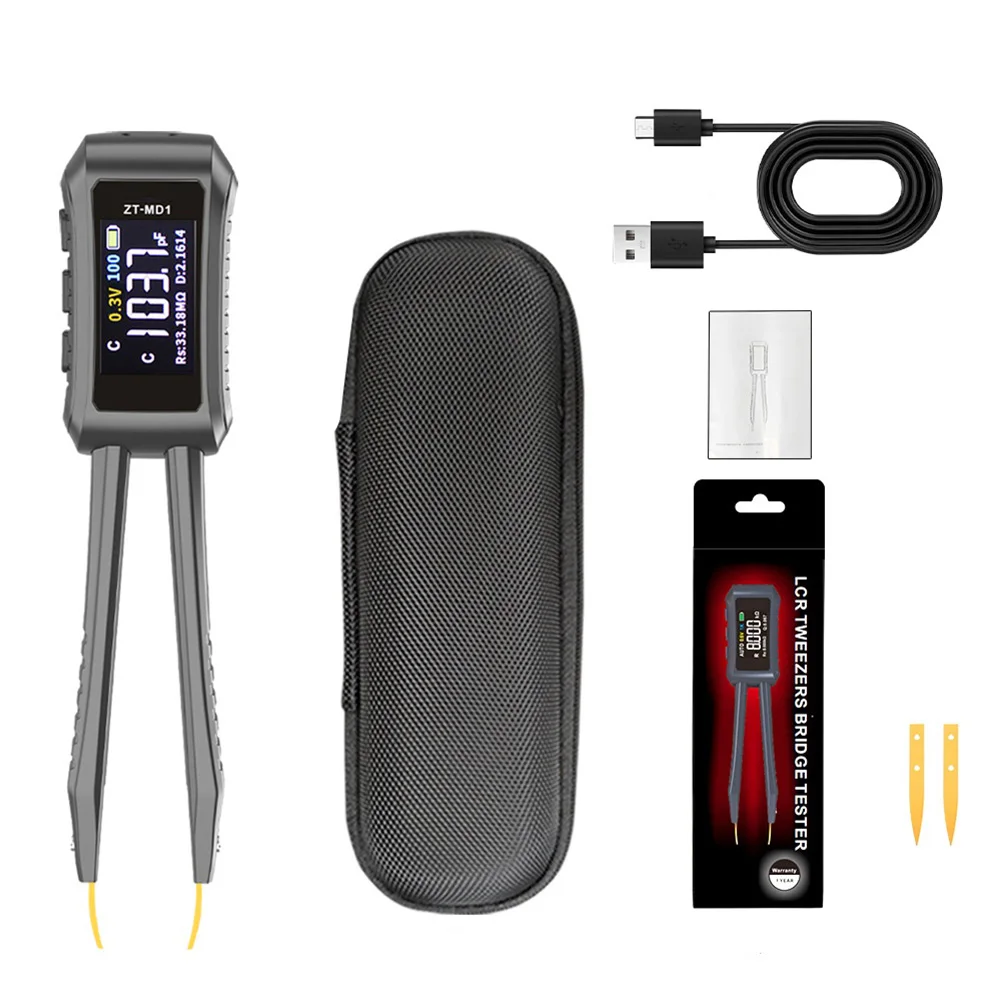 1 компл. ZOYI MD1 мини умный пинцет LCR ESR тестер сопротивление емкость индуктивность