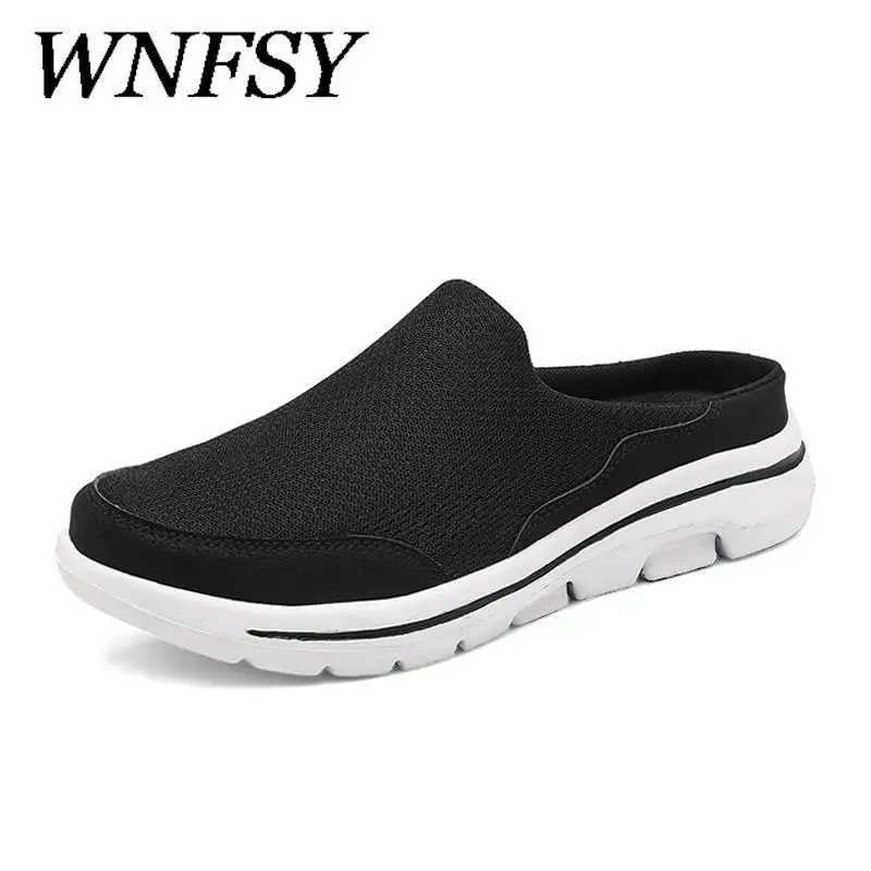 

Summer Slip On Mesh Half Shoes For Men Women Slippers Lightweight Comfortable Breathable Big Size 47 48 For Dropshipping