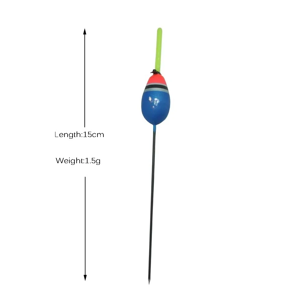 Фото Набор вертикальных поплавков для рыбалки 1.5G Floating Bold Tail, 5 шт./компл., для ловли карася, карася-багузи, на глубоком дне реки №2