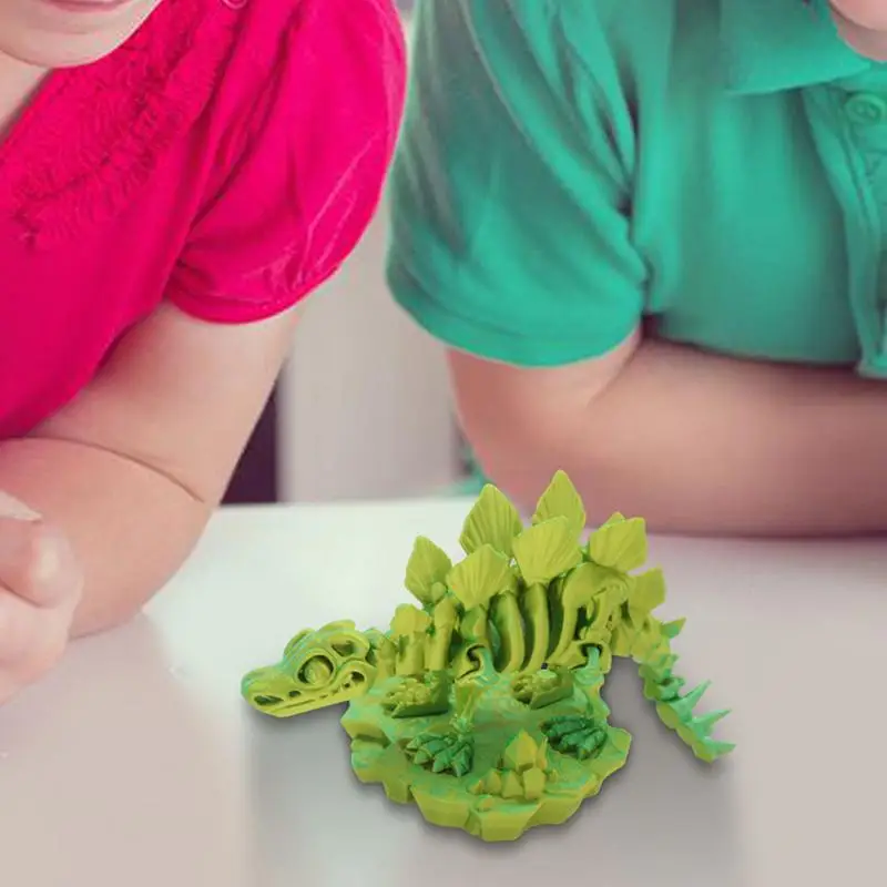 3D печатный стегозавр шарнирная модель животного игрушка в виде животных