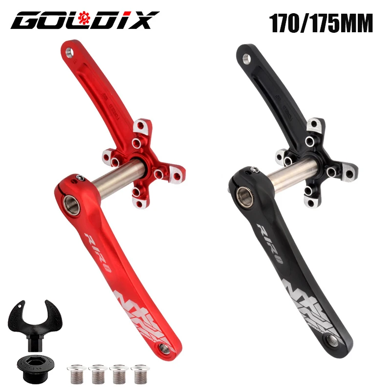

GOLDIX 104/64 BCD Bicycle Crank 170mm 175mm MTB Crank Aluminum Alloy Bike Integrated Cranks 8/9/10/11 Speed Bike Crankset Part