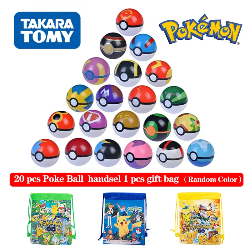Pokemon 20 Models 6.8 Cm Pok&eacute;mon Mini PokeBall And 2-3 Cm A