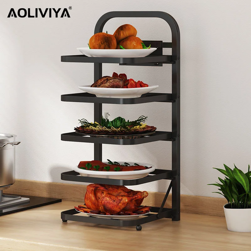 

AOLIVIYA Kitchen Preparation Rack Hot Pot Side Dishes Multi-layer Dish Storage Rack Vegetable Food Meat Organizer
