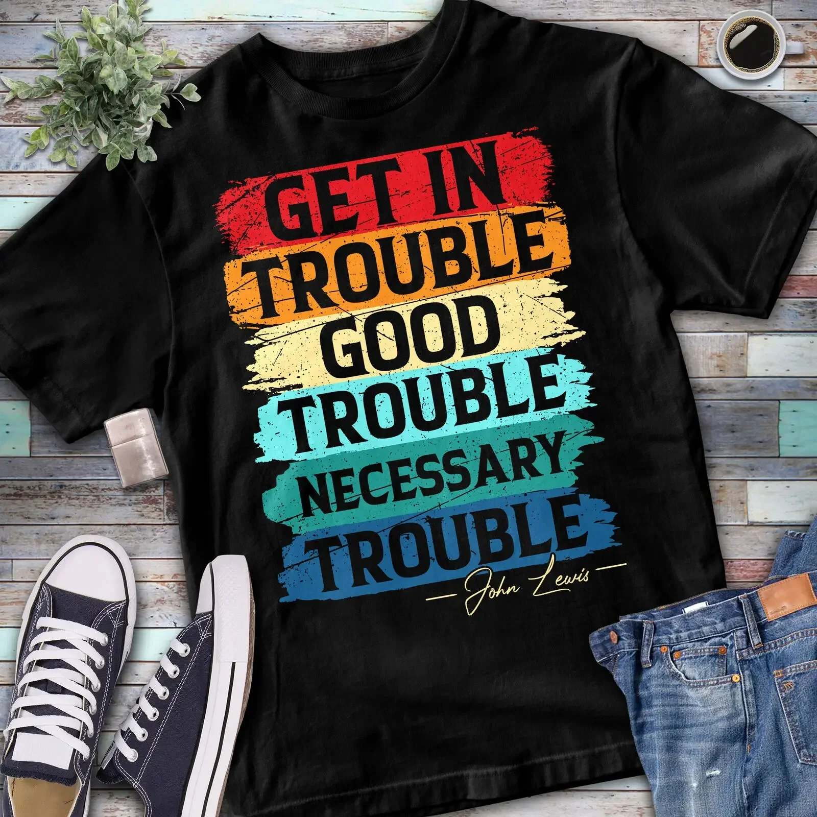 Футболка John Lewis Vintage T-Shirt: Get In Trouble, Good Trouble, Necessary Trouble (art.: 3920db9216a4d) - 3920db9216a4d