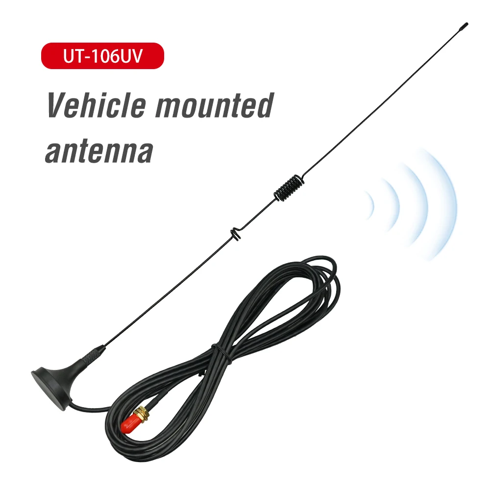 

Car Magnetic Antenna UT-106UV Car SMA-F Dual Band On Board Antenna VHF UHF For Baofeng UV5R UV82 GT3TP GT5 Ham Radio Accessories