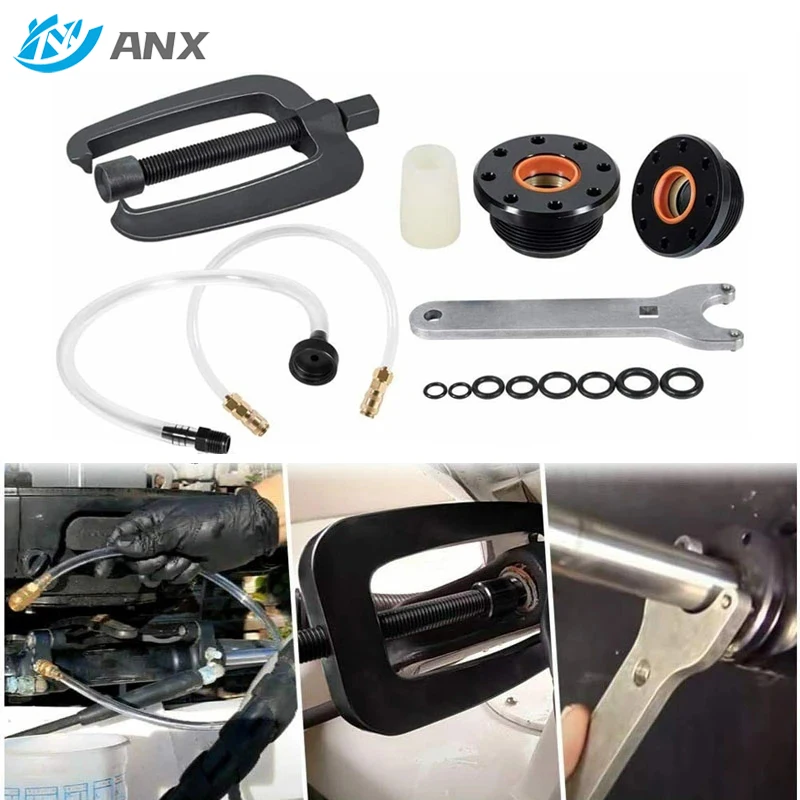 ANX Hydraulic Steering Support Bracket Puller & HS5157 Cylinder Seal Kit For Seastar Marine Tool Bleed Kit Boat Accessories