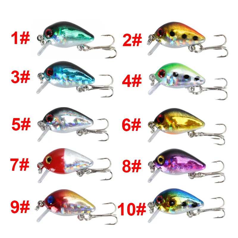 

30mm 1.7g Crazy Wobbler Mini Crankbait Lifelike Realistic Swing Hard Plastic Bait Fake Carp Fishing Trolling Lures Saltwater
