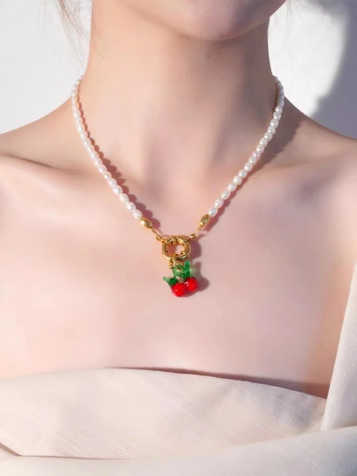 

Европейская и американская мода, индивидуальное ожерелье из пресноводного жемчуга вишни