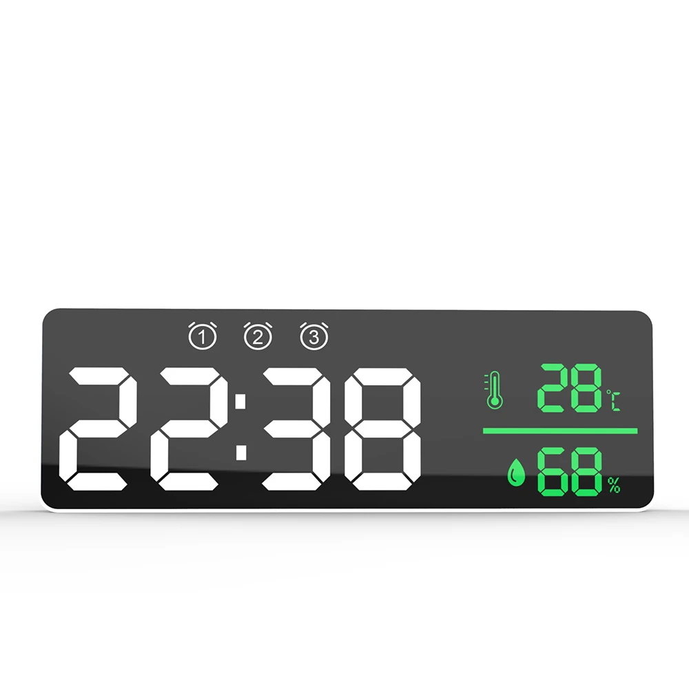

Wall mounted electronic alarm clock Temperature and humidity detector