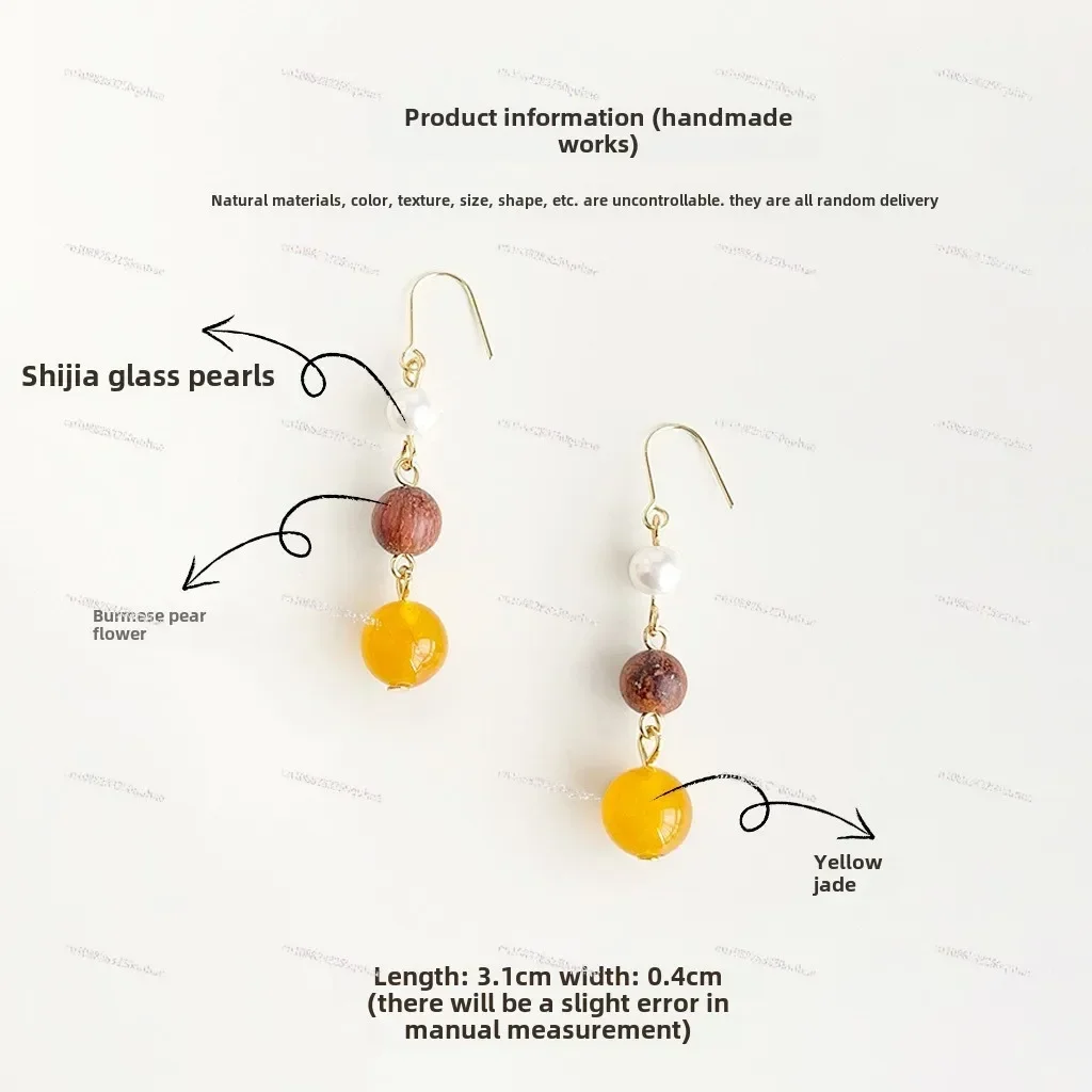 Guofeng оригинальные серьги ручной работы из палисандра в стиле ретро натуральный