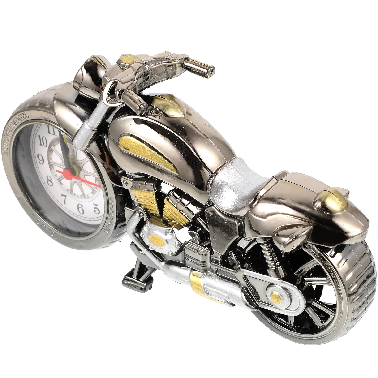 

Clock Alarm Motorcycle Vintage Desk Model Table Decoration Retro Desktop Clocks Bedside Tabletop Decorative Motorbike Figurine
