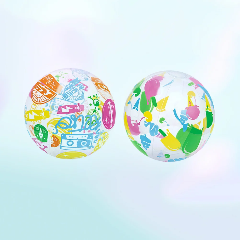 

Пляжные шары 2 шт. 35 см с 3D рисунком, красочные пляжные шары, шары для бассейна, летние уличные принадлежности для пляжа, надувные игрушки