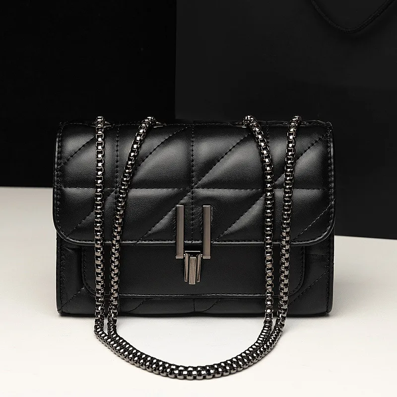 

Women's Luxury PU Leather Chain Handbags Shoulder Female Bag женский Retro Casual Fashion Messenger Bags for Women Mujer Mochila