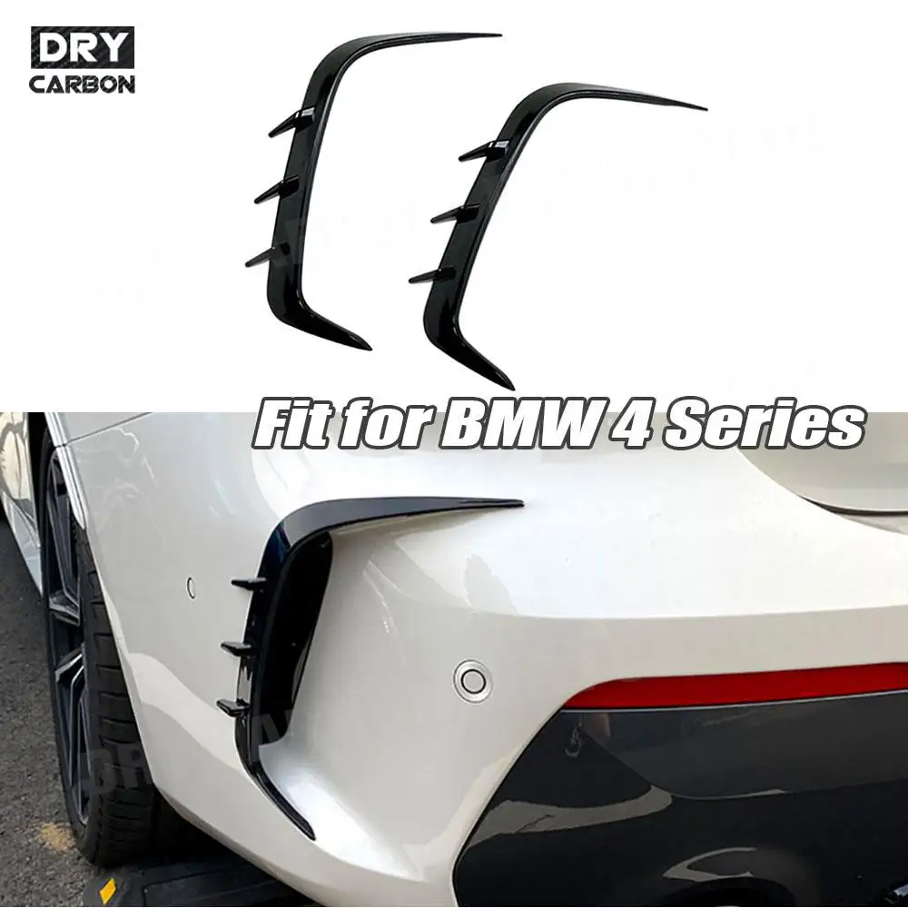 

Rear Bumper Spoiler Air Vent Cover Side Canards For BMW 4 Series G22 G23 Coupe 2021 + Auto Bodykits Accessories
