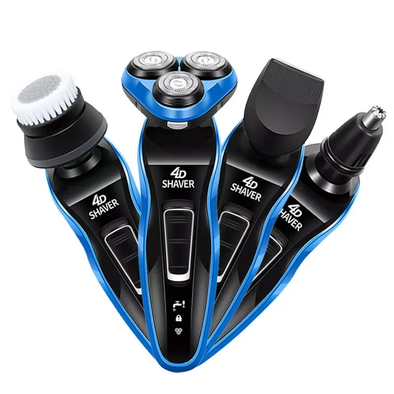 

4 In 1 Three-dimensional Head Floating Electric Razor Men's Hairstyle Hair Clipper Nose Repair Trimmer Beauty Shaving Machin