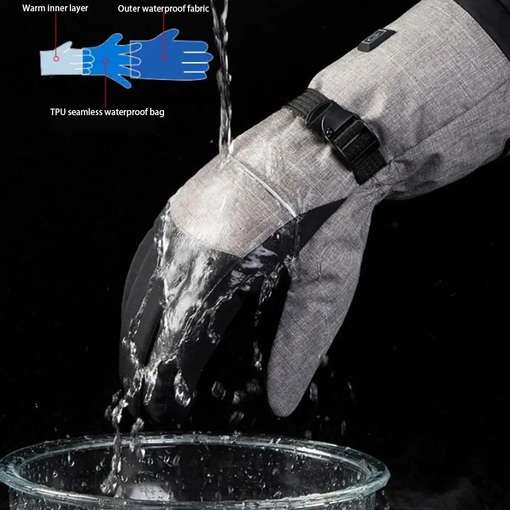 

Перчатки с электрическим подогревом, перчатки с перезаряжаемой литиевой батареей, умные теплые перчатки с подогревом, зимние уличные лыжны...