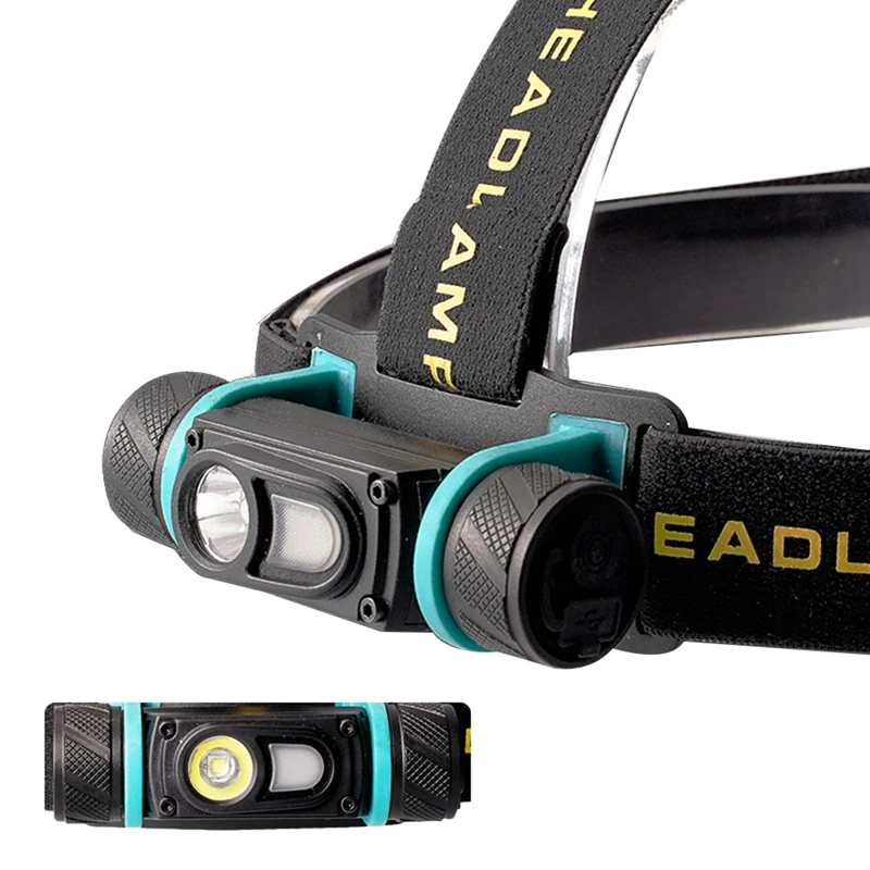 Фонарь налобный с датчиком освещения 18650 USB 6 режимов