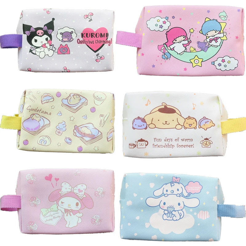 

20Cm Sanrios Kukawai Cartoon Kuromi Cinnamoroll Mymelody Littletwinstars Cute Coin Purse Handbag Cosmetic Bag Storage Zipper Bag