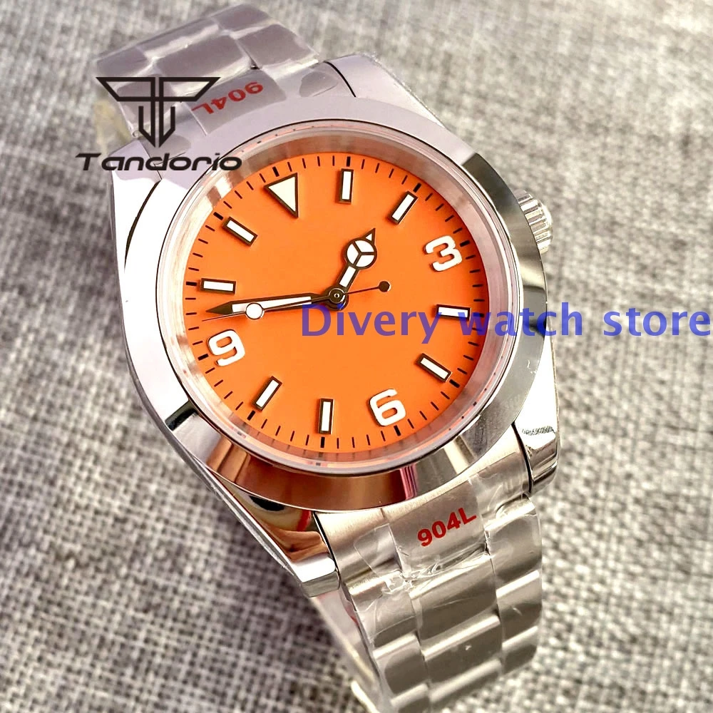 

Orange/Yellow Dial Sapphire Crystal Polished Bezel Oyster Bracelet 36mm/39mm PT5000 NH35 MITOTA MINGZHU Automatic Men’s Watch