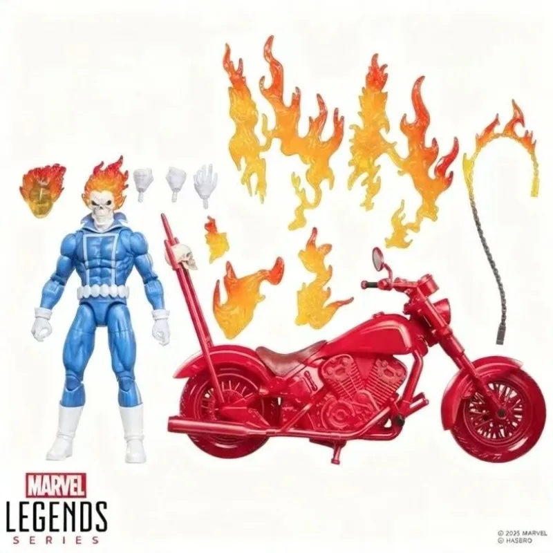 Фото В наличии: Коллекционная фигурка Ghost Rider из серии Marvel Legends от Hasbro, модель по мотивам аниме и фильмов, масштабная фигурка-гуманоид, подарок для любителей хобби №2
