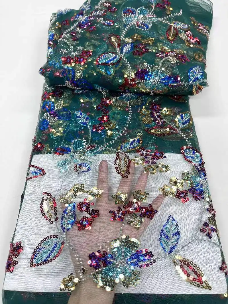 

Nigerian Lace Fabric With 3D Flowers 2022 High Quality Lace Latest French Net Tulle Lace African Lace For Wedding JYG1-3