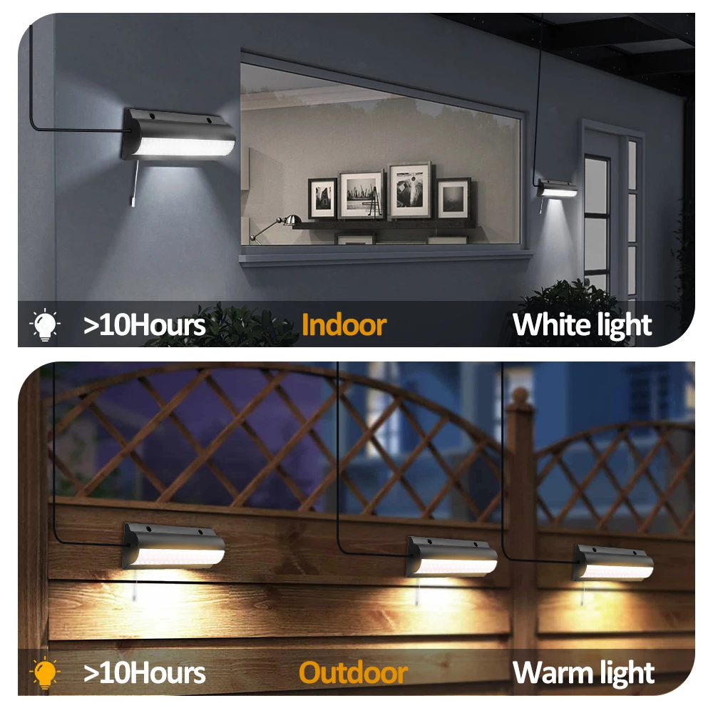 Подвесной светильник на солнечной батарее двойная лампа для сада с разделением