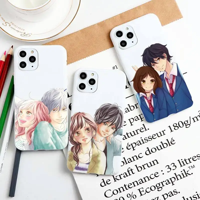 

Ao Haru Ride Love Phone Case Solid Color for iphone 11 12 13 mini pro max 7 8 plus 6 6s x xs max xr Funda Case